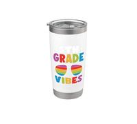 5th Grade Back To School Sunglasses Vibes Retro First Day Vaso térmico de acero inoxidable de doble pared