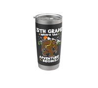 5th Grade Where The Adventure Begins Back To School Bigfoot Vaso térmico de acero inoxidable de doble pared