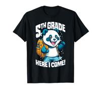 5to Grado Aquí Vuelvo Al Primer Día De Escuela Panda Camiseta