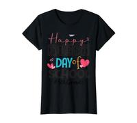 5to Grado Feliz Primer Día De Regreso A La Escu Camiseta gráfica económica, Mujer, Negro, L