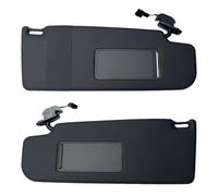 5U0857551 5U0857552 Compatible con Beetle 1998-2010 Compatible con Golf 2000-2013 Panel de Visera Frontal Negro con Espejo de Maquillaje Parasol(Black 1 Pair)