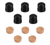 5uds Almohadillas Corcho Trombón y 5uds Topes Goma Punta de Vara, Corcho Duradero Válvula Desagüe Del Trombón y Tope Goma para la Punta Vara para Accesorios Instrumentos Musicales