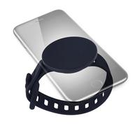 5uds Universal Kit de Soporte para Teléfono, Ajustable Soporte Teléfono Cochecito con Láminas Magnéticas Guarnición y Cordón para Cochecito Bebé Carrito Compras (Negro)