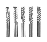 5unids 6mm Vstago Carburo de Tungsteno Sola Flauta End Mills CNC Router Fresado Bits para Madera Aluminio Acero para cortar acrílico PVC