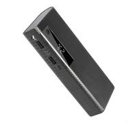 5V 2.1A Paquete de 5 21700 soporte de batería de cabeza plana para banco de energía DIY - Carcasa ABS, puertos USB duales, pantalla de alimentación LED, reutilizable y sin soldadura (negro)