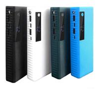 5V 2.1A Power Bank Case para 21700 Flat For head Baterías Puerto USB Luz de estado LED integrada y gestión inteligente de energía (blanco)