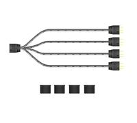 5V 3 Polos ARGB Cable de separación, Cable Divisor ARGB 1 Enchufe a 4 enchufes Extensión ARGB Cable de extensión RGB para chasis de computadora, Enfriador de CPU y Ventilador ARGB de 5 V