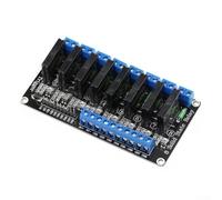 5V 8-Channel Solid State para módulo de relé con aislamiento óptico y protección de polaridad inversa, para automatización PLC y aplicaciones IoT, color negro