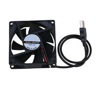 5V Negro 8CM 8025 USB Poder silencioso Rodamiento de bolas Caja de la computadora Ventilador de refrigeración para el caso de la computadora CPU Cooler
