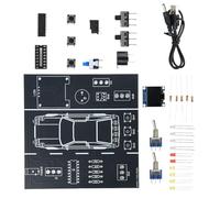 5V Simulación de conducción de automóviles Práctica de soldadura Proyecto electrónico Simulador de conductor de automóvil Proyecto de soldadura para estudiantes Aprender Unidad de visualización de LCD