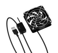 5V USB Cooling Fan - Smart Temperature Sensitive, Quiet 37dB Computer Cases Coolers, Efficient 44CFM Radiators System, Automatic Starts Electronics Exhausts - For Router Receivers TV Box Uses