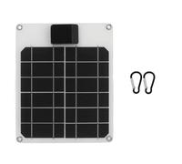 5W 5V Monocrystalline Solar Panel Power Generator Kit High Efficiency Weather Lightweight and Portable For Car Boat Trailer RV Outdoor Use (White)