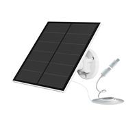 5W Panel Solar para Cámara de Seguridad, Cargador Solar para Cámara de Batería Recargable al aire libre DC 5V, Panel Solar con Puerto Micro USB, Adaptador USB-C, Cable de 9,8 pies, 1 Paquete