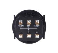 5X 12V / 24V / 36V / 48V / 72V Indicador de Carga de LED Digital Estado de la Bateria con el Metro de la Hora de Calibre Negro