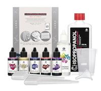 5x 30ml Set de inicio de Alcohol Ink Set Octopus Fluids GOLDEN EVE Tinta al alcohol para Fluid Art