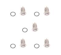 5X 3V Interruptor de Boton Pulsador Boton del Timbre de Puerta Azul LED 12 mm Plata
