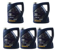 5x 4 Litro Original MANNOL Aceite Motor Fwd Aceite Lubricante 75W-85 Api Gl 4
