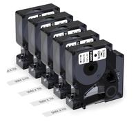 5x Aken A40913 Cinta de Etiquetas Compatible con Dymo D1 9mm x 9m