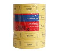 5x Bon-Rollo Herlitz 5000x Essensmarken Comer Ficha de Valor Bon Bons Marcas