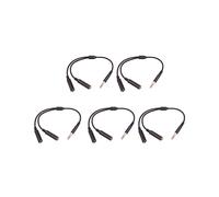 5X Cable Adaptador de Audio Macho de 6,35 mm una 2 Hembra de 6,35 mm Conector de 1/4 de 6,35 mm una Cable de Audio Estéreo Divisor en y Dual de 6,35