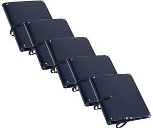 5x Classic Cantabile Carpeta Deluxe para Coro, cuero sintético, para partituras hasta DIN A4, con bolsillo interior y esquinas protectoras, color azul.