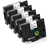 5x Compatible Etiqueta Cinta 6mm para Brother TZe-211 Laminado Label Tape