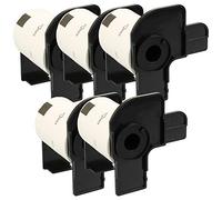 5x Compatibles Rollos DK-11207 58 x 58mm Etiquetas CD/DVD para Brother P-Touch QL-500 QL-550 QL-560 QL-570 QL-700 QL-720NW QL-800 QL-810W QL-820NWB QL-1050 QL-1110NWB (100 Etiquetas por Rollo)