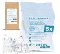 5x Compresas frías desechables ARNOMED® 12x15cm, compresas de frío instantáneo para doblar, compresas de frío para hinchazones y lesiones, compresas frías desechables para deporte y primeros auxilios