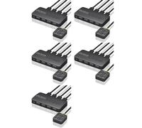 5X Conmutador USB Adaptador de Controlador Compartido 4 Entradas 4 Salidas para Computadora Portátil Impresora Teclado Ratón Monitor