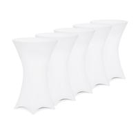 5x Cubremesa de bar Ø60 cm blanco