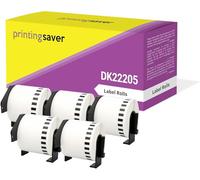 5X DK-22205 62 mm x 30,48 m Cintas de Etiquetas continuas compatibles para Brother P-Touch QL-1050 QL-1060N QL-1110NWB QL-1100 QL-500 QL-500BW QL-570 QL-580 QL-700 QL-710W QL-800 QL-810W QL-820NWB