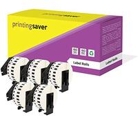 5X DK-22214 - Cintas de etiquetas de papel continuas compatibles con P-Touch QL-1110NWB QL-1100 QL-1060N QL-1050 QL-500 QL-500BW QL-570 QL-580 QL-700 QL-700 QL-700 QL de 10 W. 800 QL-810W QL-820NWB