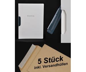 5x Durable DURASWING JOB - Carpeta De Solicitud - Blanca Con Clip + Fundas