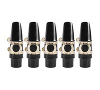 5X Embocadura de Plastico de Saxofon Boquilla Tapa de Hebilla de Metal Boquilla de Cojines de Cana