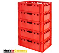 5x Euro Apilamiento Plástico Industrial Caja Almacenamiento Eurobox E2 Kingpower