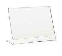 5x expositores publicitarios VITAdisplays, soporte en L, formato apaisado, DIN A5, transparente de PLEXIGLAS original (paquete de 5)