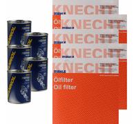 5x Filtro De Aceite Original MAHLE / KNECHT OX 96D + 5x SCT Limpieza De Motor