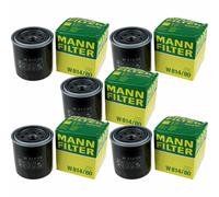 5x FILTRO MANN Filtro De Aceite W 814/80