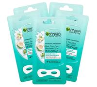 5x Garnier Skinactive - Mascarilla de ojos revitalizante con agua de coco y ácido hialurónico, 5 paquetes de 1 aplicación