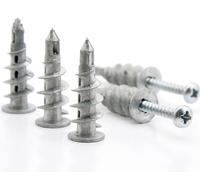 5x Inserto de placa de yeso de metal: caracol con tornillo de 32 mm