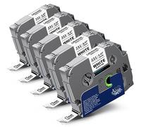 5x Labelwell Compatible Cinta para Brother TZe231 12mm Negro sobre Blanco
