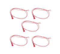 5X Lampara de Senal de Piloto Indicador de Neon Luz Roja AC 250V con 2 Alambres