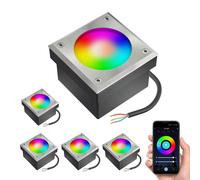 5x LED adoquín NEOLUM para exterior IP67 angular 10 x10cm in X53 RGB
