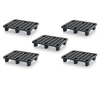 5X Leichtpalette 80x60 Kunststoffpalette im 1/2-Europaletten Maß INKL. Gratis Zollstock * Halbe Palette, 5er Set