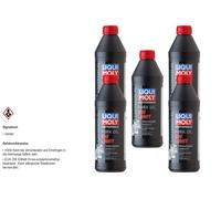 5x Liqui Moly Aceite De Horquilla Para Motocicleta 5W Light Aceite De Gabel 1L