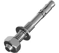 5x Lumonic Ancla de gran resistencia M16x160mm | Anclajes de cuña galvanizados de alta calidad | Montaje a presión, CARGA INMEDIATA | Anclaje de hormigón