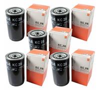 5x MAHLE / Knecht Filtro de Combustible Kc 28 Fuel Filtro