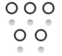 5x Mantenimiento Juego Junta + bolas de cristal para la Válvula de crema del sistema de preparación Adecuado para Saeco Spidem Miele Gaggia Krups Solis Bosch König Rotel Set-7