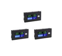 5X Monitor de Capacidad de Batería, Medidor de Batería de 10-100 V, Medidor Indicador de Temperatura de Voltaje de Porcentaje de 12 V 24 V 48 V En