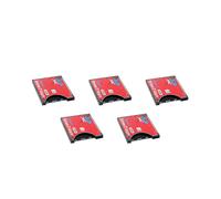 5X Nueva Funda de Tarjeta una CF Compatible con WIFI InaláMbrico Adaptador de Tarjeta Tipo I CáMara SLR Rojo